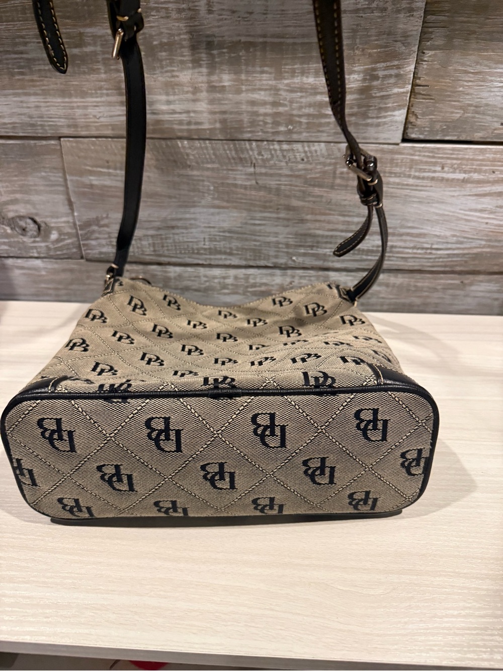 Dooney & Bourke Gray & Black Signature Crossbody with Charm - Picture 7 of 7